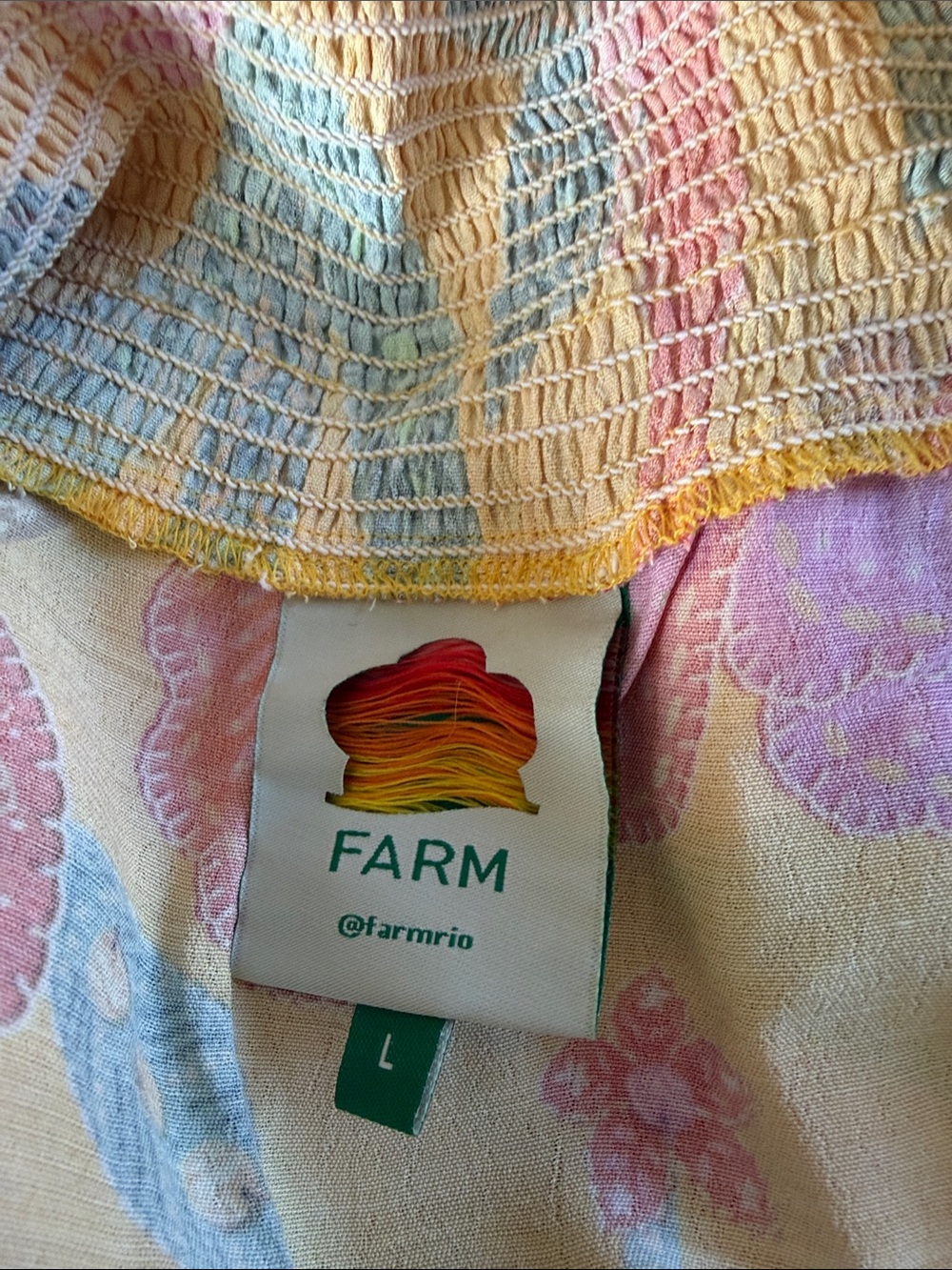 FARM Rio Yellow Floral Maxi Dress with Pink & Green Print - Picture 8 of 8